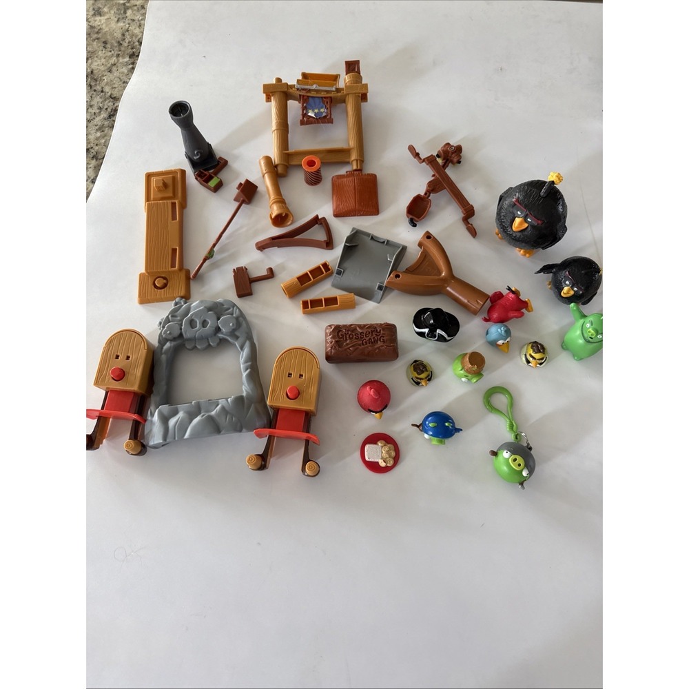 Mattel Angry‎ Birds Mixed Lot Of Playset Pieces Tons Of Sought-After Pieces 4986